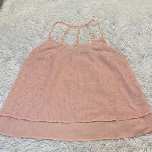 Collective Concepts Peach Camisole with Sequin Detail WOMENS M